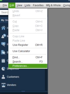 Quickbooks Inventory Control Step 1
