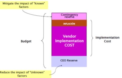 Bysget structure for a warehouse management system implementation project